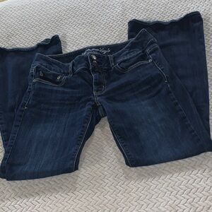 American Eagle Outfitters Women's Deep Indigo Flare Jeans
